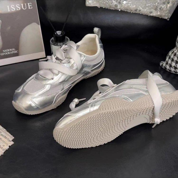 Popular German training shoes women's shoes 2025 spring new mesh breathable little white shoes casual sports shoes versatile single shoes