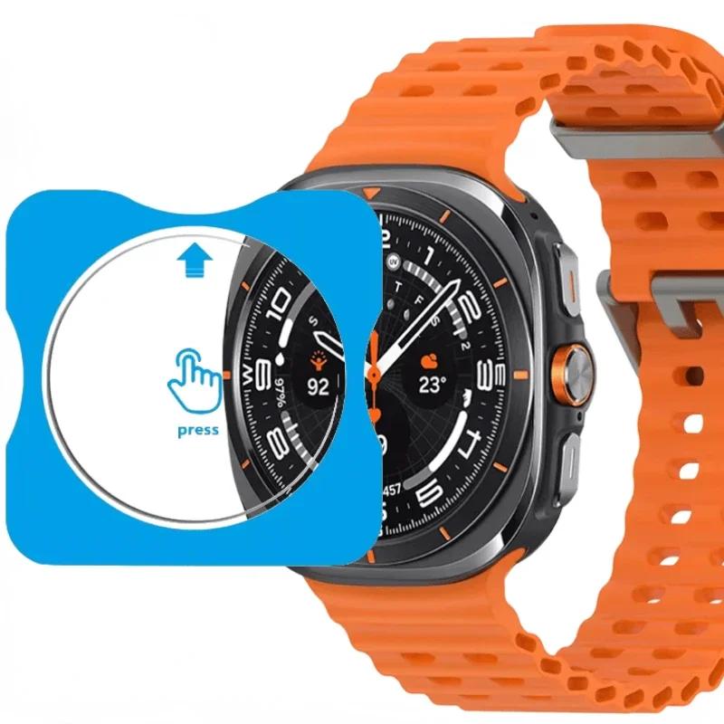One-Click Tempered Glass for Samsung Galaxy Watch Ultra 47mm HD Screen Protector Bumper for Watch 8 7 6 classic 5pro 4 44mm 40mm