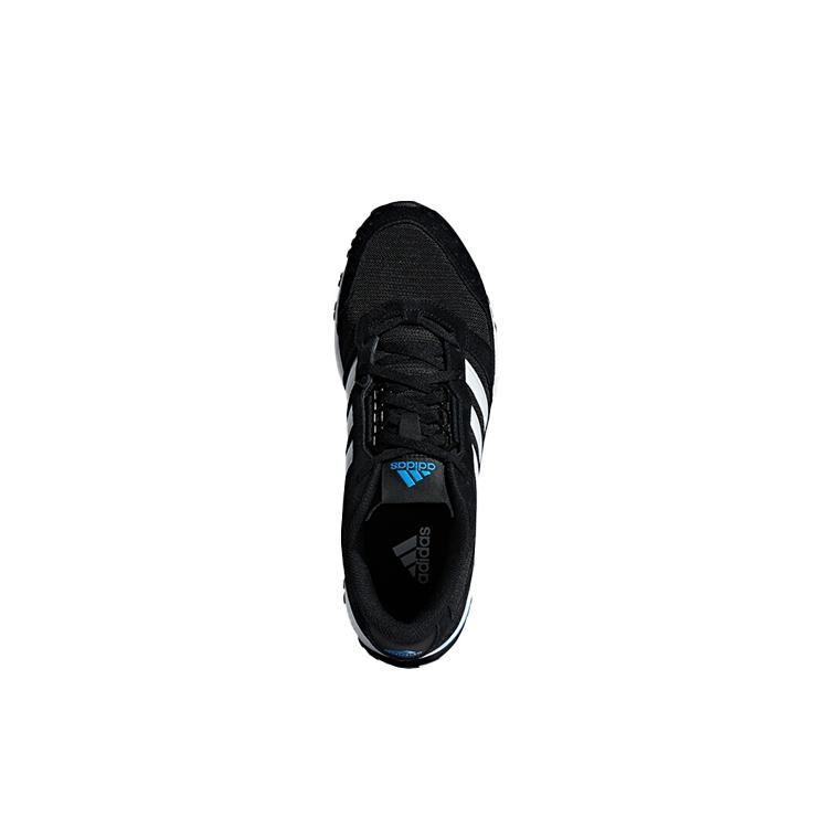 Adidas Marathon 10 Comfortable Fabric Suede Low Top Running Shoes Men Sneakers Black White Blue AC8600