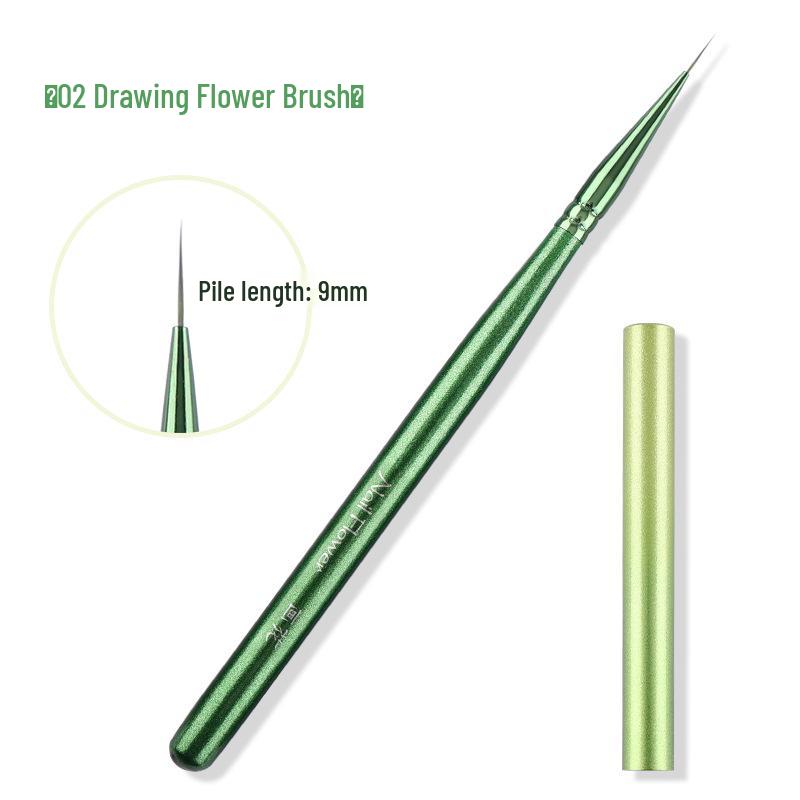 Cross-border Nail Art Brush Set: Japanese Painting, Flower Line, Square & Round Gel, Ombre Gradient Brushes.