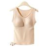 Women's Lyocell Warm Vest with Integrated Bra - Slimming Autumn/Winter Base Layer
