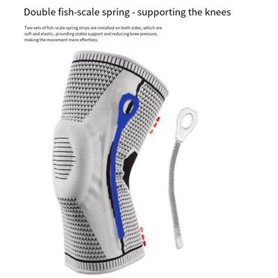 Ginocchiera con Cuscinetto Rotuleo in Silicone Donna Uomo Estate Lesione del Menisco Recupero Dolore Articolare Corsa Sport Supporto per il Ginocchio Manicotto a Compressione