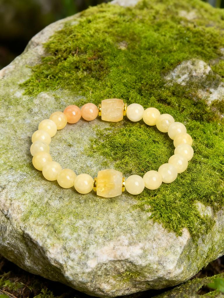 Natural Stone Citrine Braceet For Women Faceted Square Beads Chakra Healing Jewelry Brings Vigour Wealth Yellow Crystal Jewelry