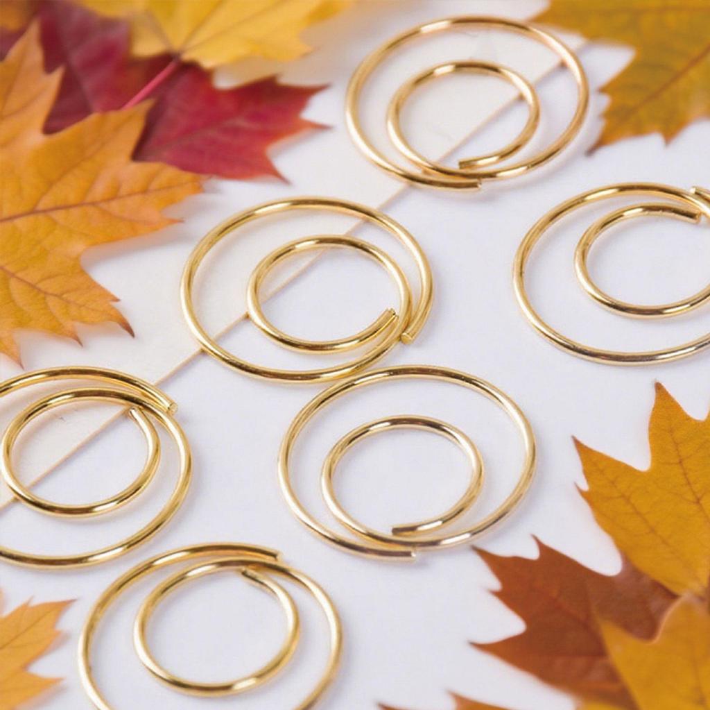 28mm Gold Water Drop Paperclips - Small Metal Clips Available