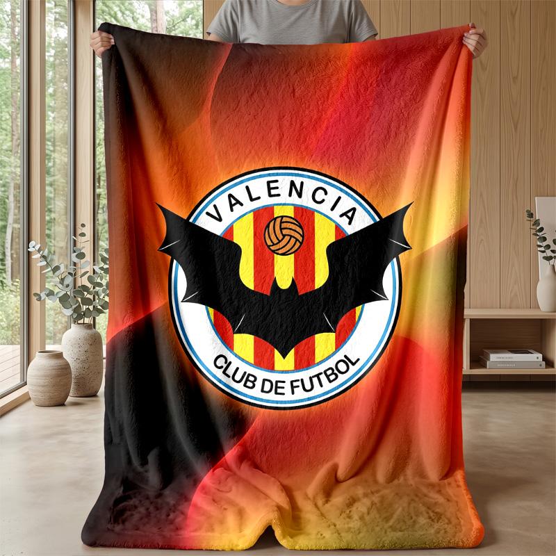Valencia FC Soft Flannel Fleece Blanket Lightweight Cozy Warm Throw Blanket For Sofa Bed Home Decor