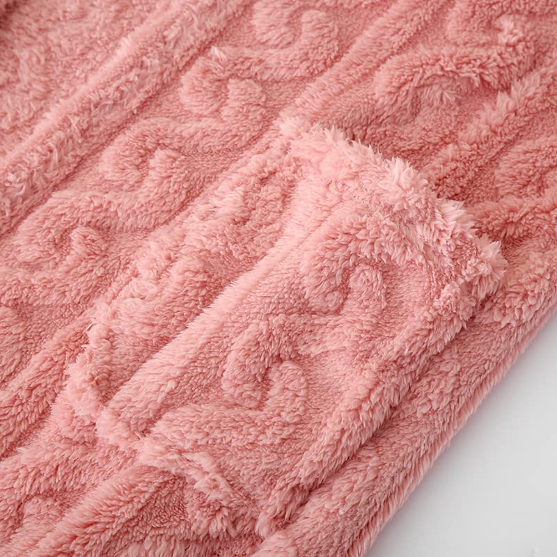 Yume Pajama Fluffy Boa Warm and Cute Loungewear for Fall and Perfect for Cold Weather Protection Women's Cardigan, Winter, (XL, Beige)