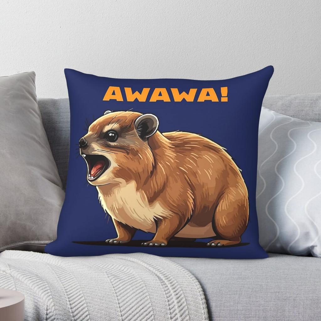 Cuscino Divertente Istrice Africana Awawa Federa Poliestere Lino Velluto Fantasia Zip Decorazione Copricuscino per Divano