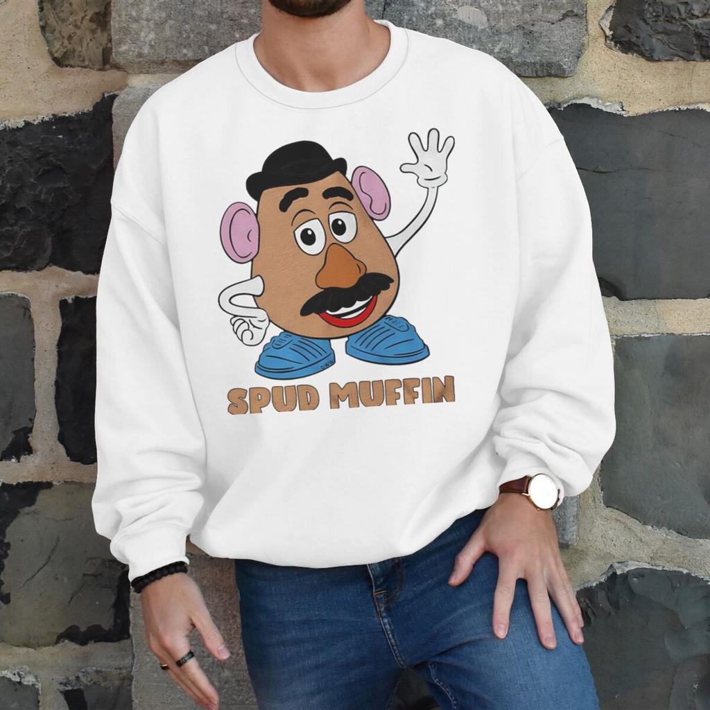 Cartoon Spud Muffin Sweet Potato Print Sweatshirt New Men Women Happy Valentine Gifts Long Sleeve Fashion Couple Pullover