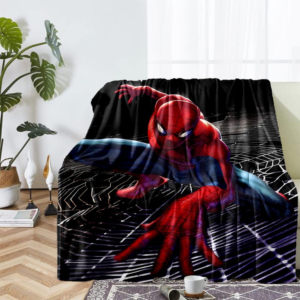 Spider Man Theme Printed Blanket - Perfect for Couch, Bed, Travel & Outdoor Use | Machine Washable, Cozy & Durable.