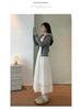 Women's White Lace High Waist A-line Umbrella Skirt - Mid-length Flare for Tall Figures