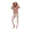Keanu Womens/Ladies Checked Fleece Long Pyjama Set