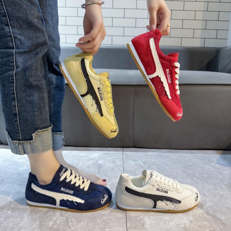 Yellow Flat-bottomed Women's Thin Breathable Summer and Autumn New Casual Sports Little White Shoes