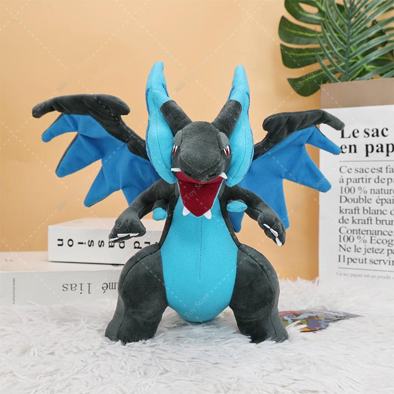 Anime Plush Mega Charizard X & Mega Charizard Y Cartoon Stuffed Doll Soft Animal Figure Fans Birthday Gift Collectible Plushies