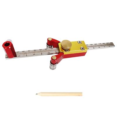 0-200mm Wood Scriber with La-ser Scale Metric/Inch Scribe Tools Aluminium Alloy Drawing Tool Woodworkig DIY Tool 3 In 1