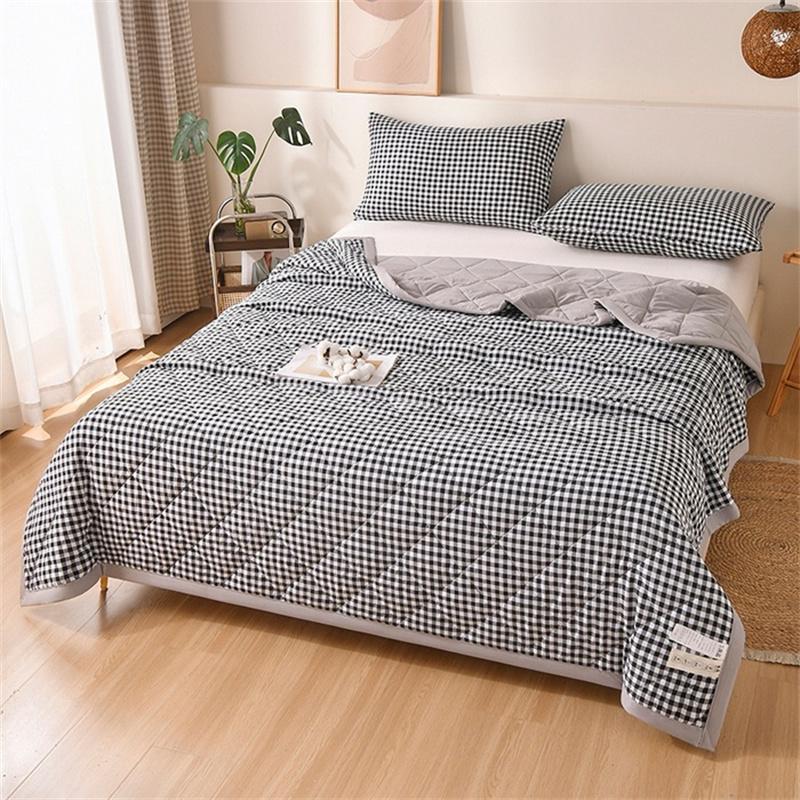 Air Conditioner Quilt Lightweight Washed Cotton Quilt Summer Blanket Quilted Cooling Comforter Summer Quilt Air Condition Thin Blanket (no Pillowcase)