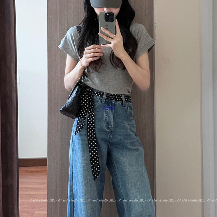 Silk Polka Dot Tie Waist Scarf: Long, Narrow Belt & Ribbon for Trousers, Waist Cincher, or Accessory