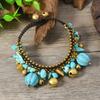 Bohemian Pumpkin Ball Bracelet Vintage Niche Woven Bell Bracelet Vacation Style Personality Hand Rope Female