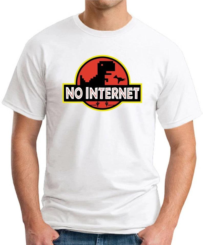 NO INTERNET T-SHIRT Funny Slogan Novelty Mens Geeky Gift Geek Wifi 5 M