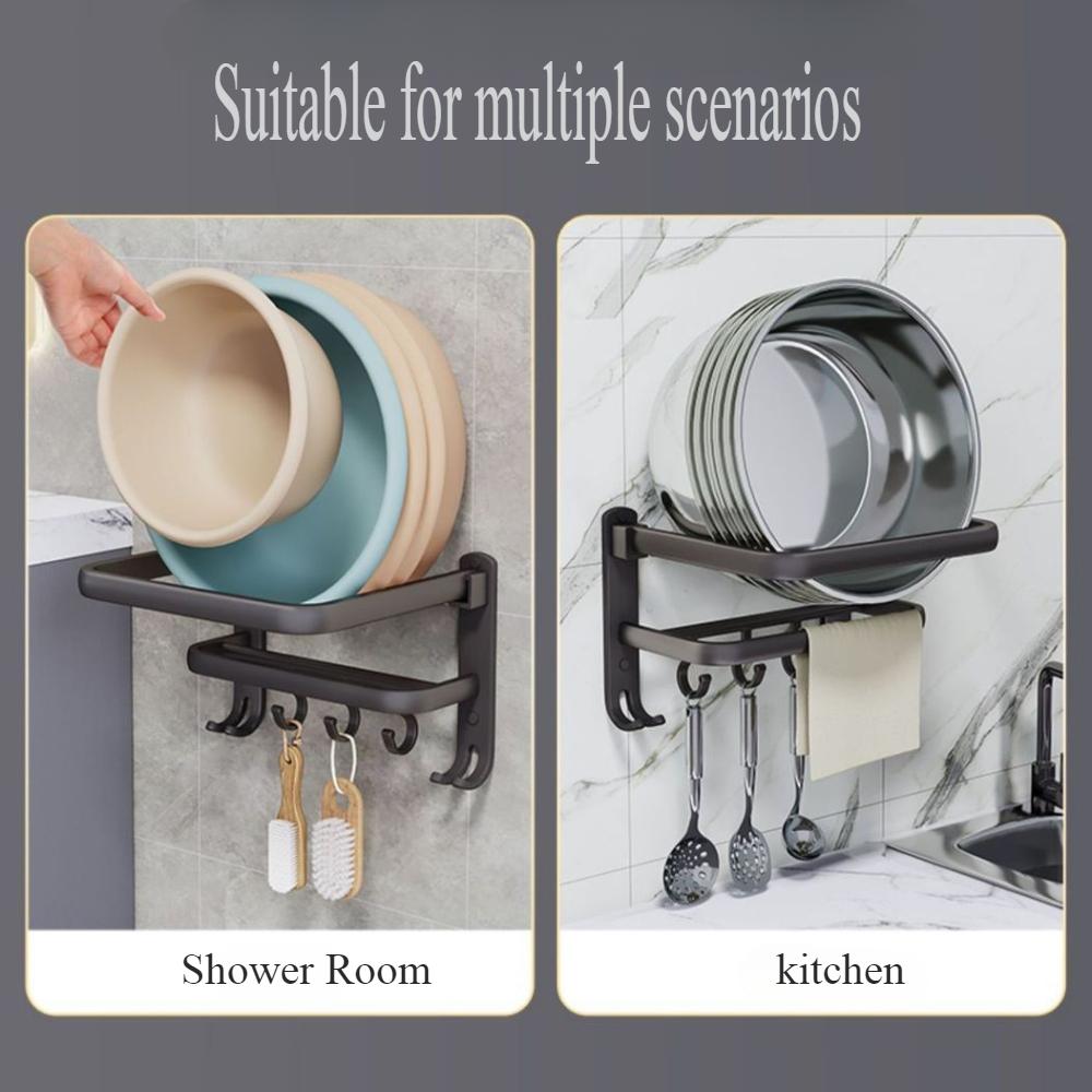 Waschbecken-Aufbewahrungsregal, Wandmontiertes Badezimmer, Nicht perforiertes Waschbeckenregal, Badezimmer, Waschbecken-Aufbewahrungswerkzeug, WC-Aufbewahrungsregal