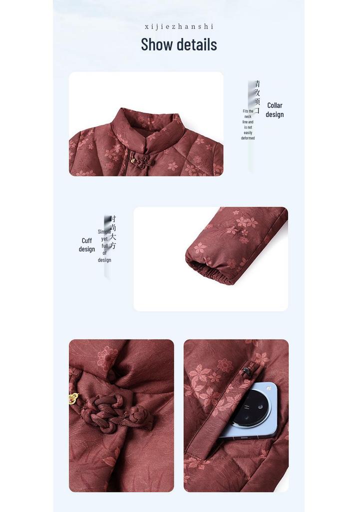 Grandma's Winter Down Jacket: Stylish, Warm, Thick Coat for Middle-Aged & Elderly Women