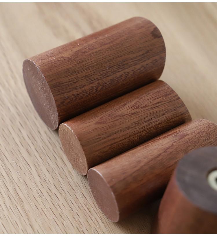 Cylindrical Solid Wood Hook for Entryway, Bathroom, or Kitchen