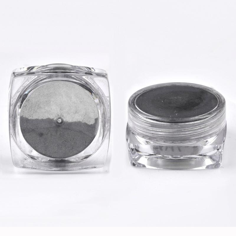 

Зеркальная черная пудра-глиттер для ногтей в коробочке для украшения нейл-арта, волшебная пудра «Аврора», 1 г, сверкающая голографическая пигментная пудра чёрный