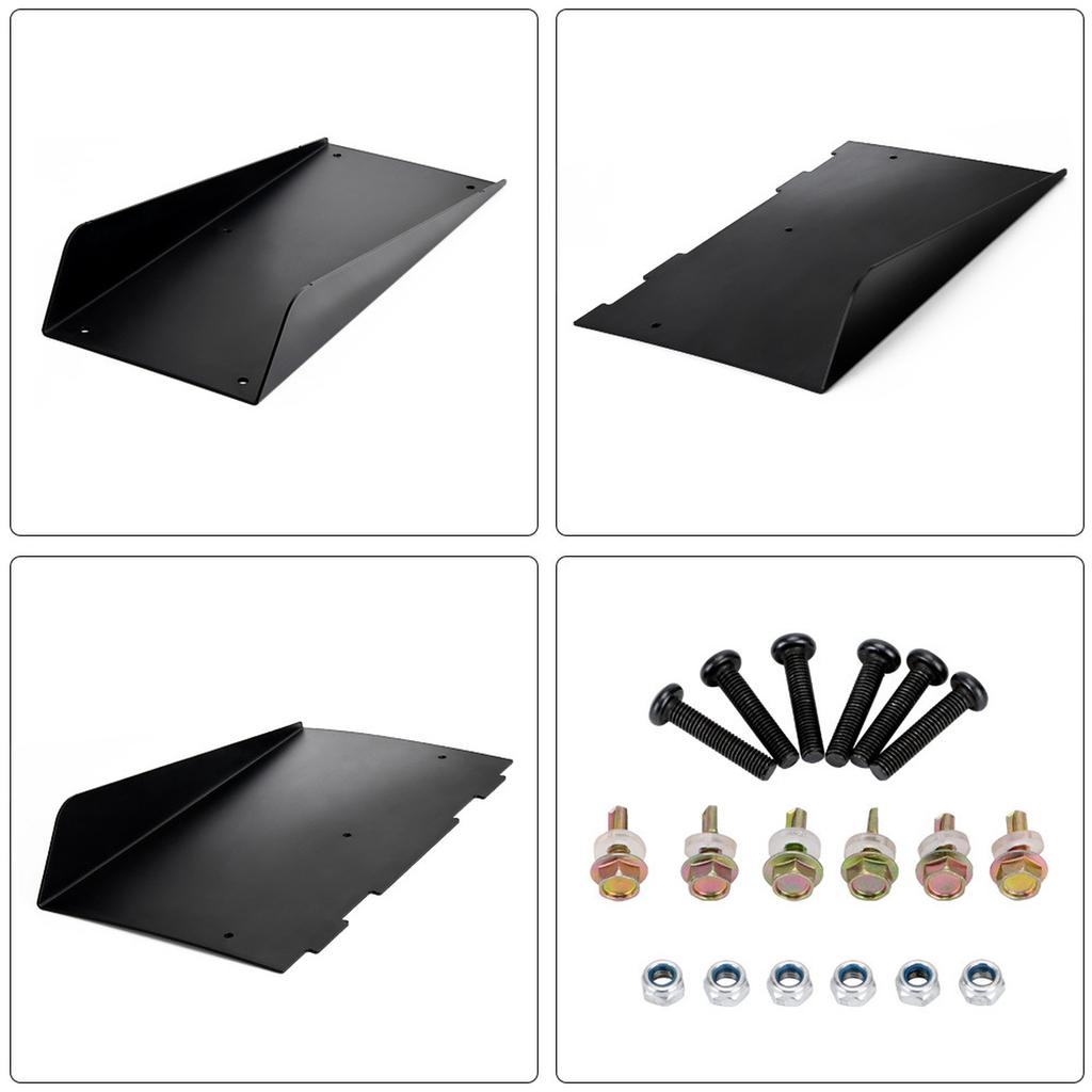 Car Rear Bumper Diffuser 4  Fins Spoiler Racing Lower Splitter For  Civic Hatchback Modification MOC Part