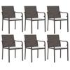 Vidaxl 7-Cz. Set di Mobili da Giardino con Cuscini, Polyrattan e Acciaio