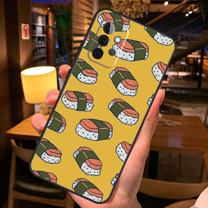 Sushi Food Case For Samsung A12 A22 A32 A42 A52 A72 A14 A24 A34 A54 A50 A51 A71 A13 A33 A53 Cover Shell