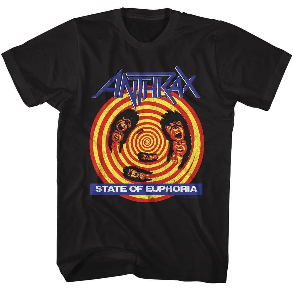 Unisex Short Sleeve Crew Neck Cotton T Shirt Anthrax State Of Euphoria M