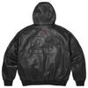 Jaqueta de Couro com Capuz Supreme x Jordan Preta