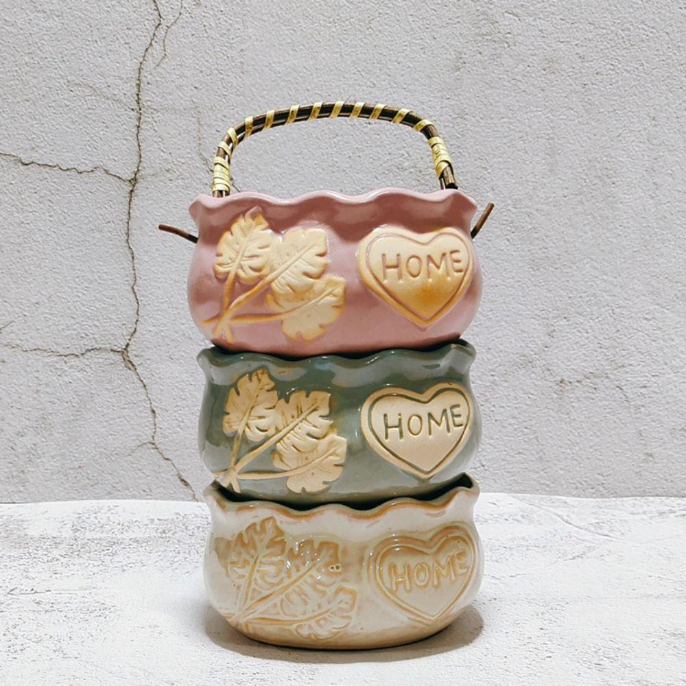 Decorative Ceramic Succulent Planter Corrosion-resistant Nordic Flowerpot Ornament  Desktop