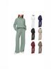 Dames Oversized Half-Zip Sweatshirt en Wijde Broek Set voor Herfst/Winter 2025