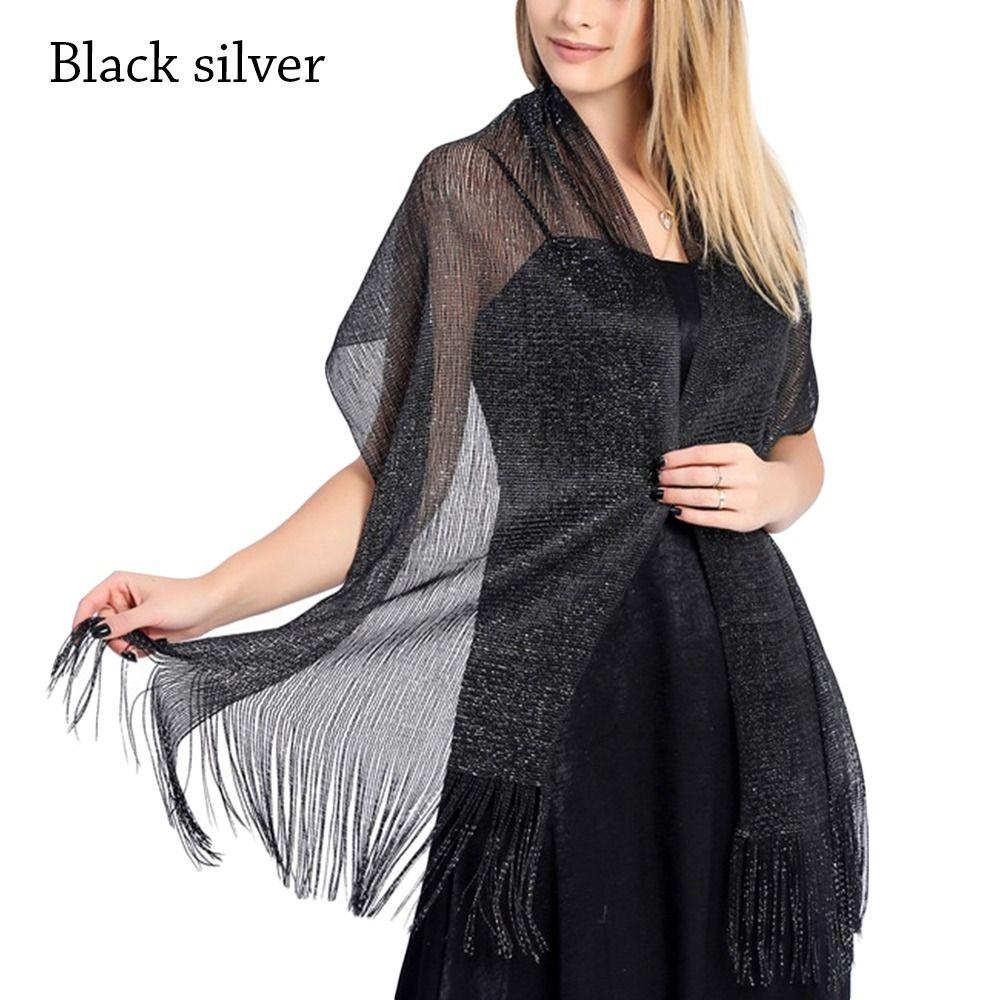 Elegant Temperament Tassels Dresses Shawls Wedding Scarf Evening Scarf Bridal Shawls