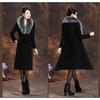 Autumn and Winter New Product Thickened Woolen Women's Coat Long Quality Fur Collar Coat Wish Fur Collar