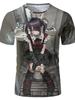NEEDY GIRL OVERDOSE Kangel Plus Size Men's T-Shirt, Cartoon 3D Pattern T-Shirt, Men's Short-Sleeve Top, Summer Clothing