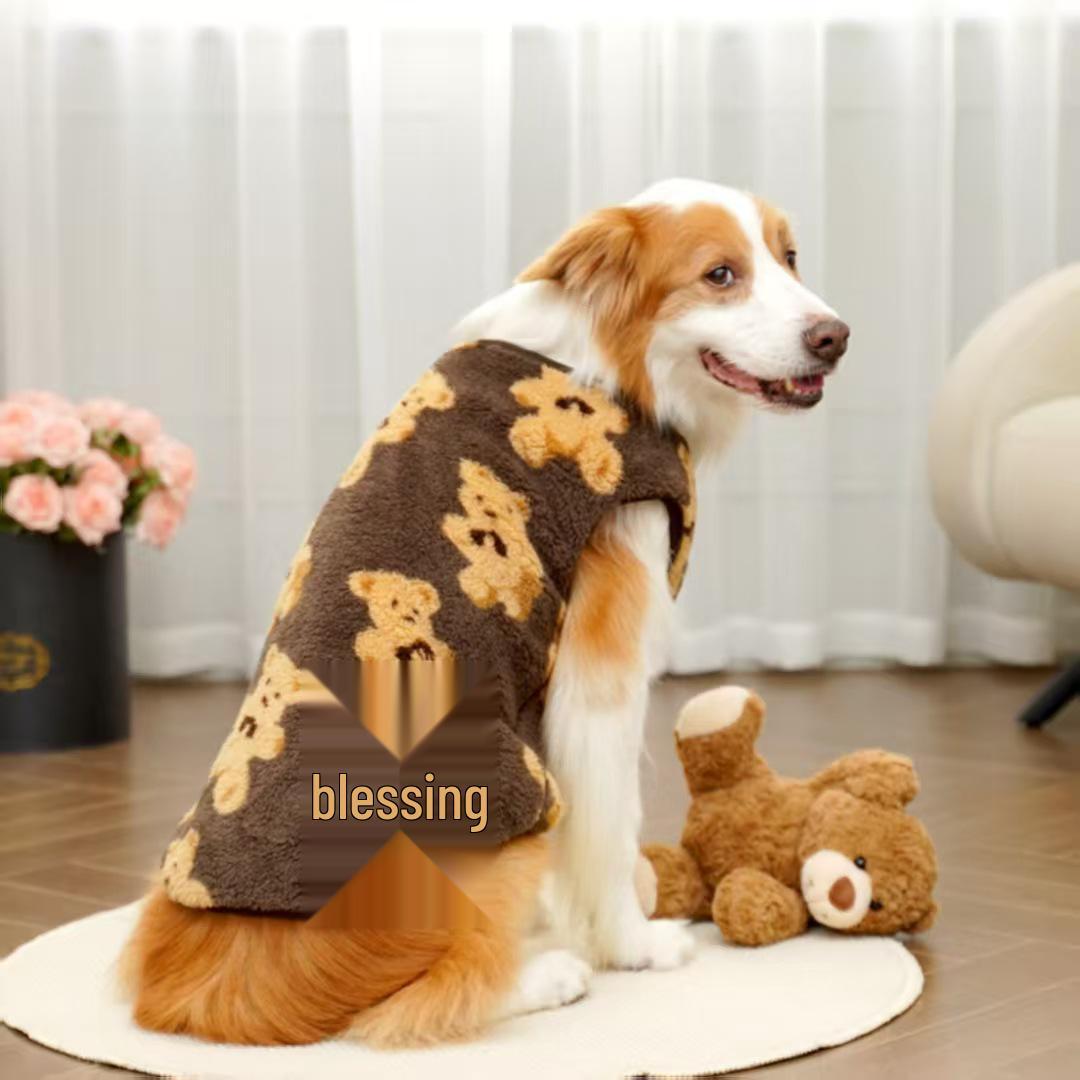 

Warm Fleece Autumn/Winter Clothes for Labrador, Golden Retriever, and Teddy Dogs S (Chest 35cm, 3-5 lbs)