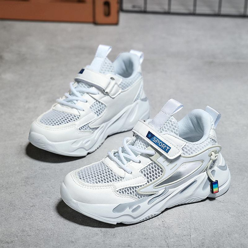 Big Boys Summer Hollow Boy's Sports Shoes Velcro Ultra-light EVA Children's Sports Shoes