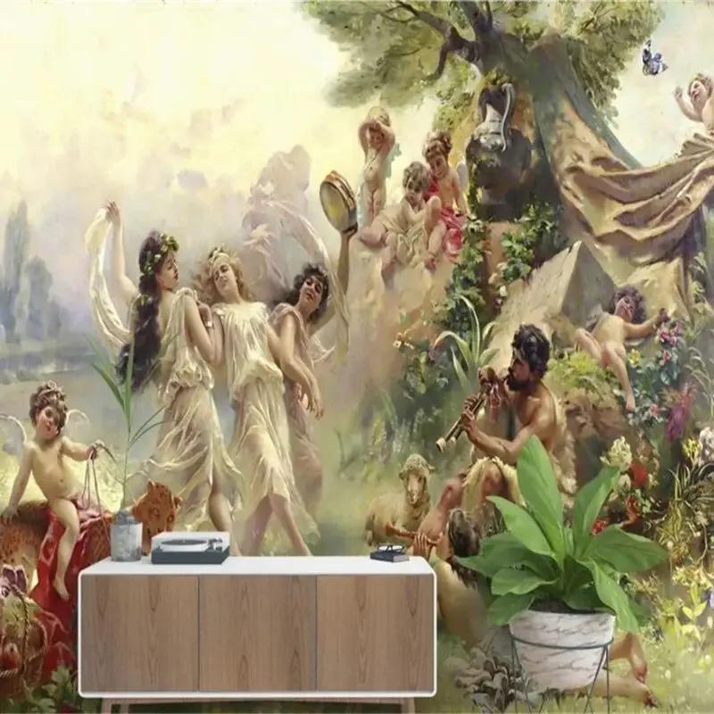 3d Wallpaper Western Restaurant Pizza Front Tv Background Wall Painting Burger Shop Milk Tea Shop Cafe Wall Decoration 3d