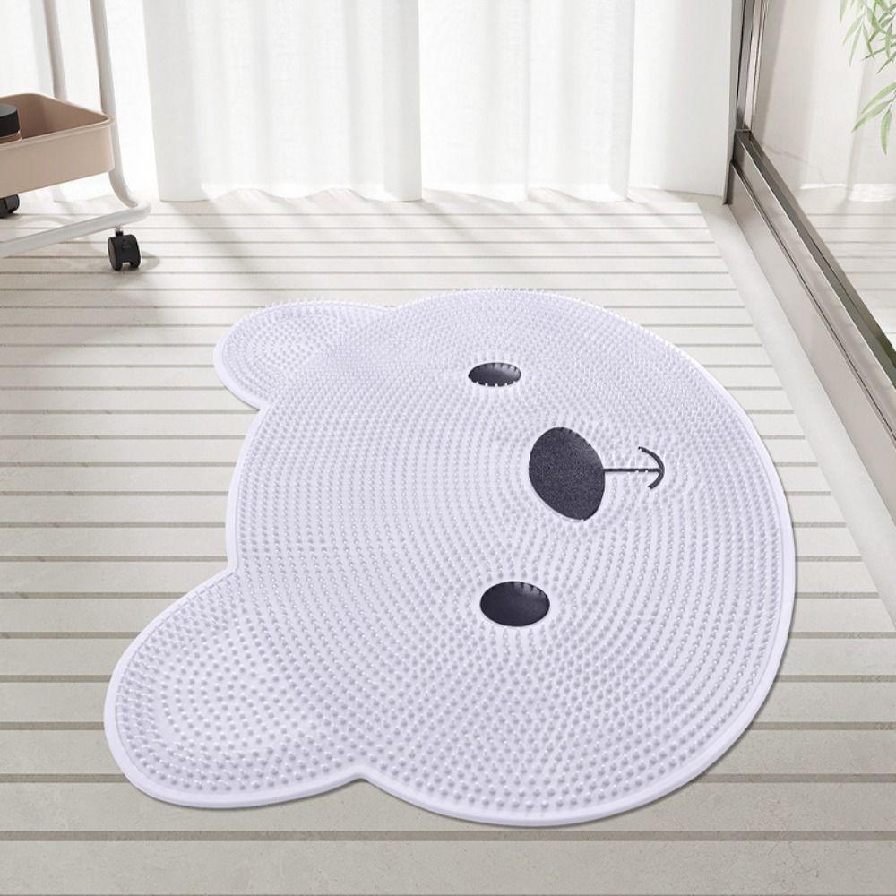 Creative Bathroom Non Slip Pad Cartoon Butterfly Shower Foot Scrubber Mat Bear Shaped with Suction Cups Massage Pad Household