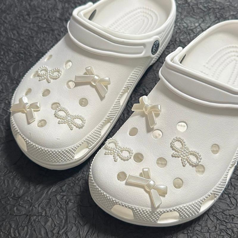8PCS Fashion Shoe Charms Set Accessories Hole Shoe Buckle Cute Flower Bow DIY Shoes Decorations for Bogg Bag Girls Gift