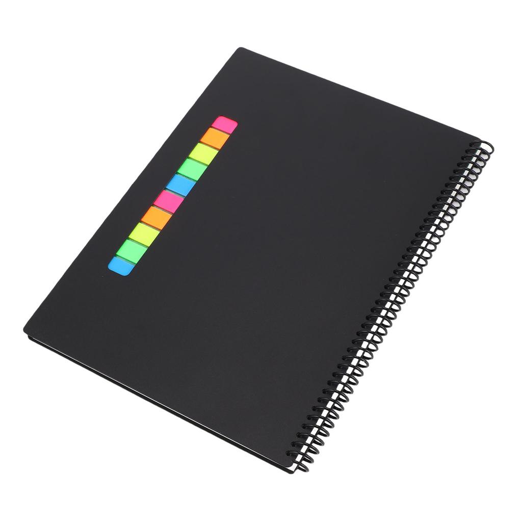  Reusable Paper Notebook Spiral Bound Erasable Shorthand Notepad APP Connectivity Black Lined and Dotted Pages 