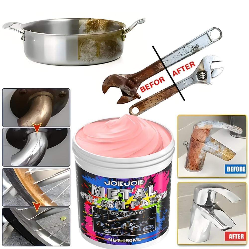 Premium Metal Polishing Paste - Multi-Purpose Metal Restoration Paste, Suitable for Kitchens, Bathrooms, Stainless Steel, Sinks,