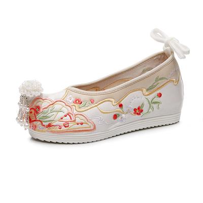 Hanfu Schuhe Studentinnen Antike Frauen mit Hanfu Erhöhte Innensohle um 4 cm