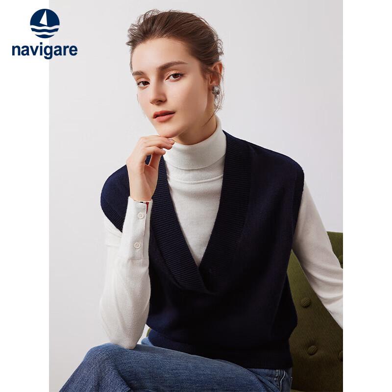 

Navigare Women s 100% Wool V-Neck Sweater Vest XL