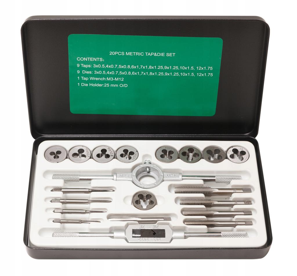 Taps and dies 20 pcs set