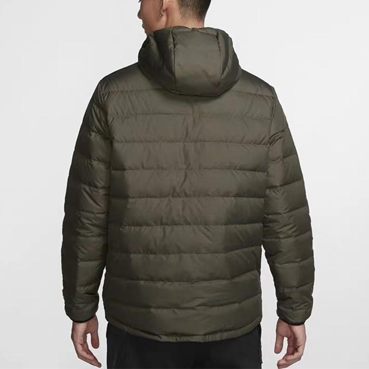 Nike Warme Lässige Sportliche Kapuzen-Daunenjacke Herren Oberbekleidung Grün AT3911-325