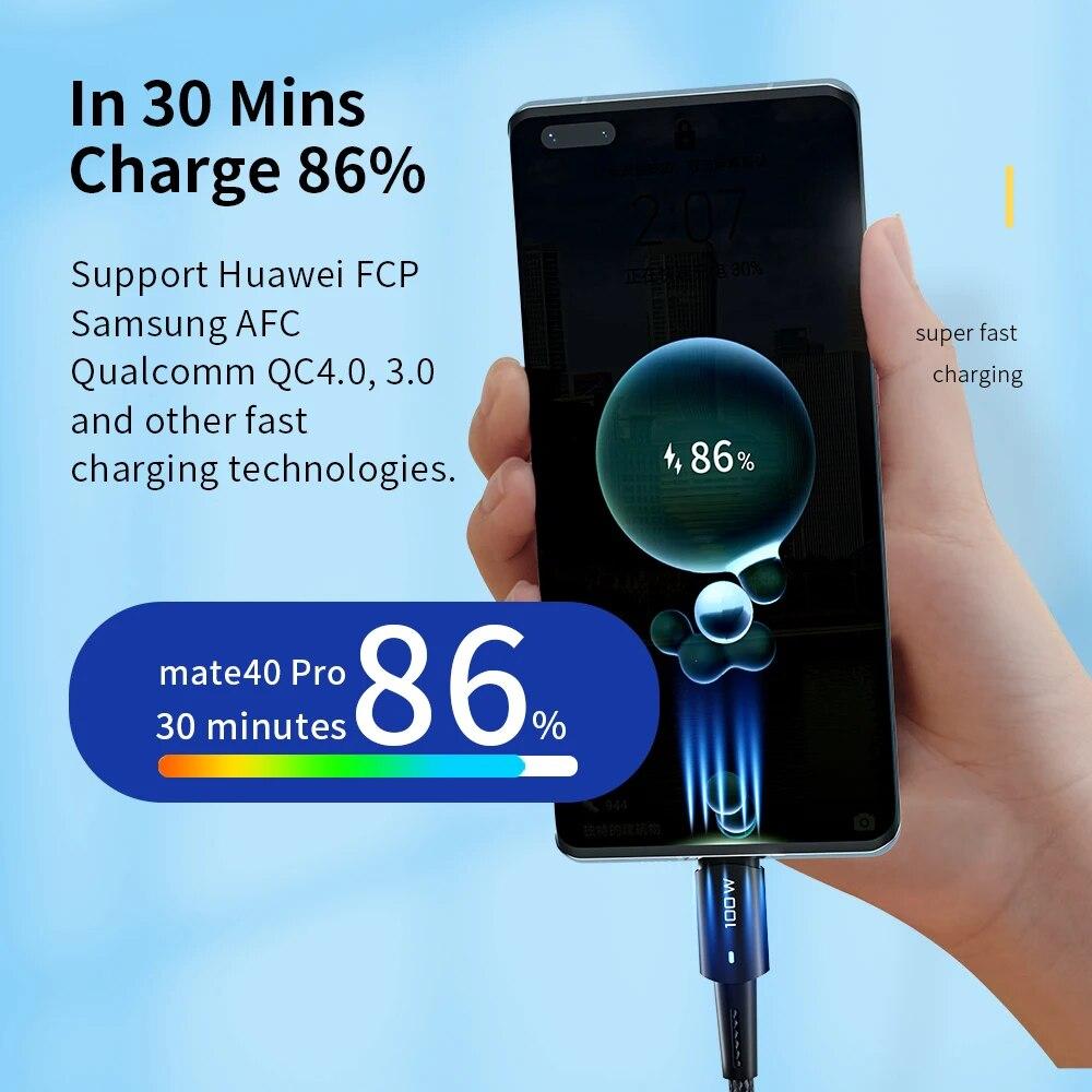 Essager Kabel USB C 100W PD QC 4.0 3.0 kabel USB typu C kabel szybkiego ładowania typu C dla MacBook Pro Samsung Xiaomi kabel ładujący