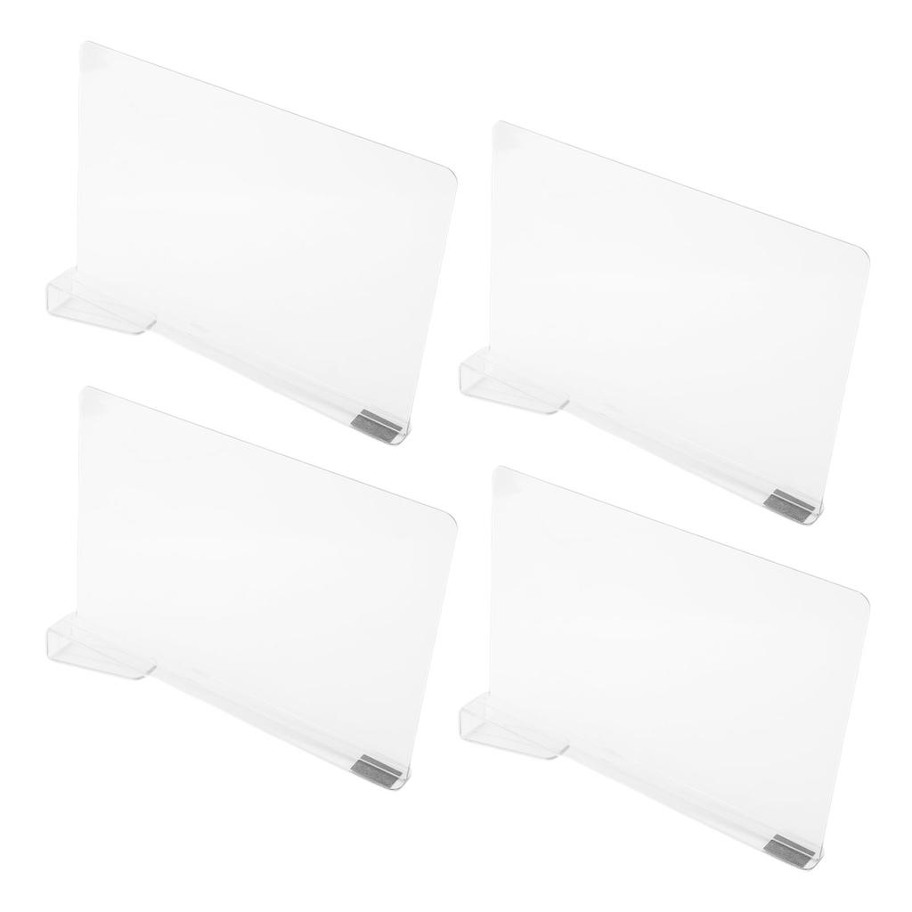 Closet Shelf Divider PET Transparent Purse Closet Organized Closet Shelf Separator for Wardrobes Books Shelves