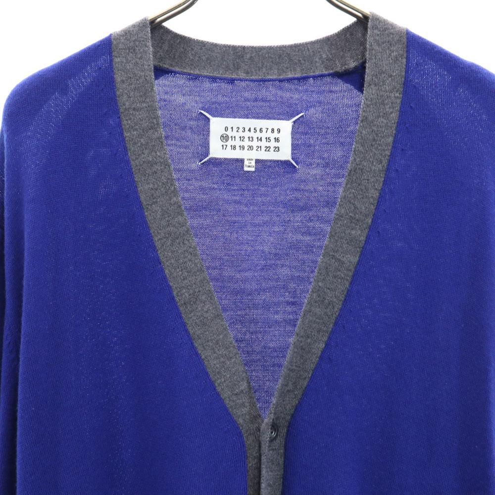 Maison Margiela Wool Long Sleeve V Neck Knit Cardigan 1 Blue Purple 10 Men's Used